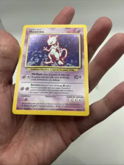 SPANISH 10/102 Mewtwo Base Set Unlimited Pokemon TCG LP Holo Rare - Image 5