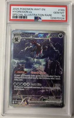 Pokemon 2025 WHT En-169 Special Illustration Rare Hydreigon PSA 10 Gem Mint - Image 1