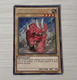 Yu-Gi-Oh! Sabersaurus LCJW-EN143 Secret Rare 1st Edition Nr Mint - Image 1