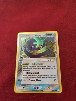 Pokemon TCG Rayquaza Delta Species Holo Rare Card 16/110 EX Holon Phantoms - Image 1
