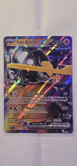 Iron Boulder ex - 099/162 - Pokemon Temporal Forces Ultra Rare Card NM - Image 1