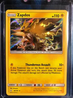 Zapdos - 40/181 - Holo Rare Team Up Set - Pokemon Card - NM - Image 1