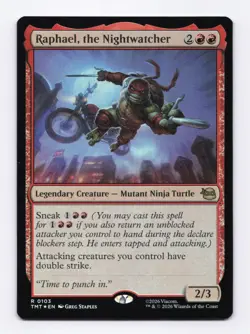 Raphael, the Nightwatcher (Foil) 0103 (R) MTG Teenage Mutant Ninja Turtles (TMT) - Image 1