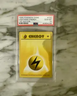 1999 POKEMON BASE SET 1ST EDITION #100 LIGHTNING ENERGY PSA 10 - Image 2