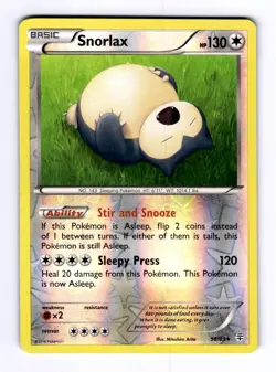 Snorlax Generations #58 (2016) Rare Reverse Holo NM Pokemon - Image 1