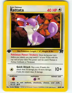 Rattata - 1st Edition - 66/82 Team Rocket - Pokemon TCG - 2000 - Image 1