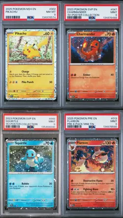 PSA Graded Pokemon Cards PSA 8 PSA 9 PSA 10 Pikachu Eevee Charizard Choose - Image 1
