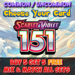 Pokemon 151 Common & Uncommon Scarlet & Violet Pokemon Cards Singles - Image 1