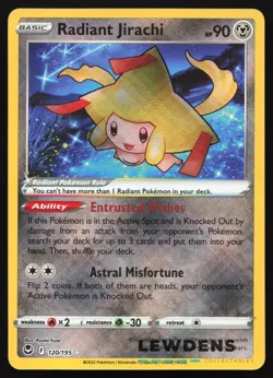 Radiant Jirachi - 120/195 - Radiant Rare - SWSH Silver Tempest - Pokemon Card - Image 1
