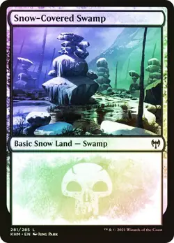 Snow-Covered Swamp FOIL - 281/285 - Basic Snow Land Common - Kaldheim KHM MTG - Image 1