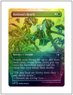 1x Kodama's Reach, Borderless Art Foil, Commander Masters, Magic MTG NM - Image 1
