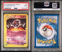 2003 Pokemon Skyridge Starmie Reverse Holo #30/144 PSA 9 MINT - Image 1