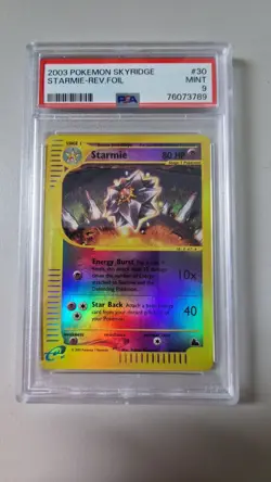 2003 Pokemon Skyridge Starmie Reverse Holo #30/144 PSA 9 MINT - Image 4