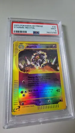 2003 Pokemon Skyridge Starmie Reverse Holo #30/144 PSA 9 MINT - Image 5