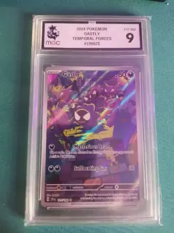 GRADED MGC 9 Gastly 177/162 Sv05: Temporal Forces Holo Pokemon TCG - Image 1