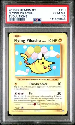 2016 Pokemon Xy Evolutions Flying Pikachu Evolutions PSA 10 #110 - Image 1