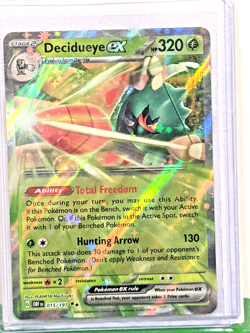 Decidueye ex 015/197 SV03: Obsidian Flames Holo Double Rare NM Pokemon TCG - Image 1
