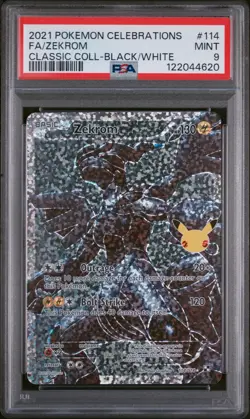 2021 Pokemon Celebrations Classic Collection Zekrom Fa Black/White PSA 9 #114 - Image 1