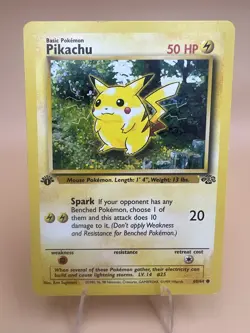 1st Edition Pikachu 60/64 Jungle Set Rare Vintage Pokemon Card - LP - Image 1