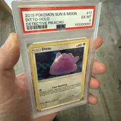 Ditto 17/18 Detective Pikachu Holo Pokemon Sun & Moon PSA 6 - Image 3