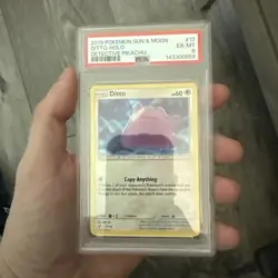 Ditto 17/18 Detective Pikachu Holo Pokemon Sun & Moon PSA 6 - Image 4