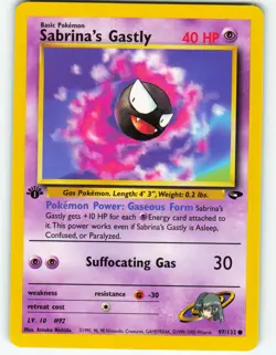 Sabrina's Gastly - 1st Edition - 97/132 Gym Challenge - Pokemon TCG - 2000 - Image 1