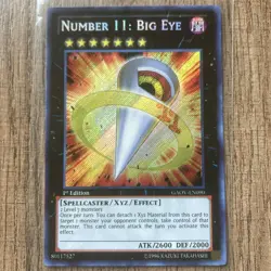 Yu-Gi-Oh! Number 11: Big Eye (GAOV-EN090) 1st Edition Secret Rare LP - Image 1