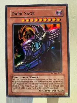 Dark Sage - DOD-EN002 - Super Rare - Yu-Gi-Oh! Card (MPlayed) - Image 2