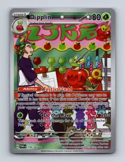 Dipplin 170 2024 Pokemon Twilight Masquerade Illustration Rare Card NM+ - Image 1
