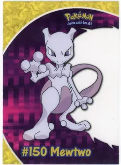 2000 Pokemon Topps TV Animation Clear Card Mewtwo #150 LP - Image 1