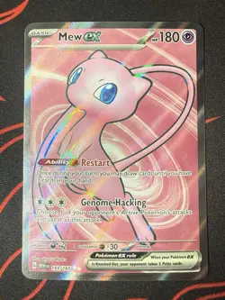Mew ex 193/165 (NM) Ultra Rare Scarlet & Violet 151 Full Art Holo Pokemon Card - Image 3