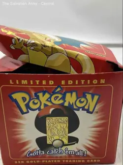 Pokemon 23K Gold-Plated Limited Edition Ball With Charizard Trading Card In Box - Image 2