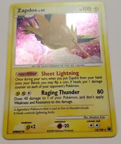 Zapdos 14/100 Majestic Dawn Holo Pokemon Card 2008 - Image 2