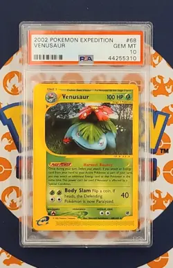2002 Pokemon Card Expedition Venusaur 68/165 PSA 10 Gem Mint - Image 1