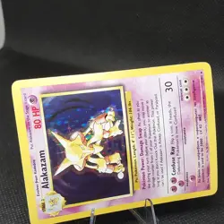 Pokemon Alakazam 1/102 Base Set Holo Rare HP 80 Ken Sugimori - Image 5