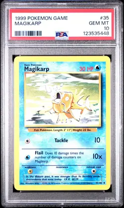 1999 POKEMON GAME #35 MAGIKARP PSA 10 - Image 1