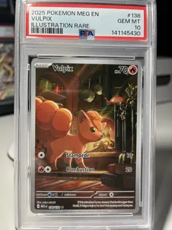 PSA 10 Vulpix 138/132 Illustration Rare IR Mega Evolutions Pokemon TCG - Image 1