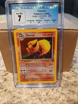 Pokemon TCG Flareon Jungle 3/64 Holo Unlimited Holo Rare - Image 1