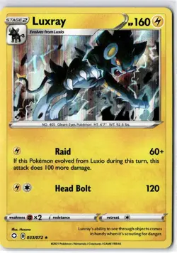 Pokemon Luxray 033/072 - Shining Fates - Rare Holo Near Mint English - Image 1