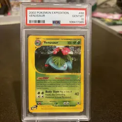 2002 Pokemon Expedition #68 Venusaur PSA 10 GEM MINT - Image 1