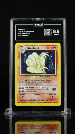 Pokemon Graded Ninetales Base Set TAG 8.5 - Image 1