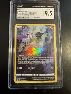 Pokemon TCG Mew GG10 Crown Zenith Galarian Gallery Holo CGC 9.5 Mint - Image 1