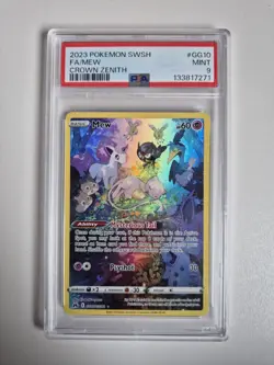 PSA 9 Mew GG10/GG70 Crown Zenith Galarian Gallery Holo Rare Pokemon MINT - Image 1