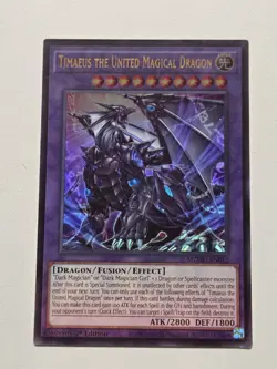 Timaeus the United Magical Dragon MZMU-EN012 Ultra Rare Yugioh Maze of Muertos - Image 1