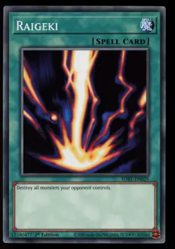 Yugioh Raigeki SDBT-EN025 1st Edition Common NM - Image 1