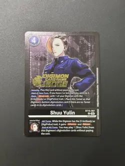 [Judge Stamped] BT15-087 Shuu Yulin - Digimon TCG Promo Rare Tournament Card - Image 1