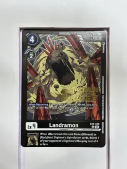 [Judge Stamped] EX8-048 Landramon - Digimon TCG Promo Rare Tournament Card - Image 1