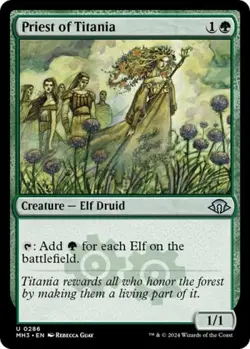~ Priest of Titania ~ NM Foil ~ Modern Horizons 3 ~ MTG ~ - Image 1