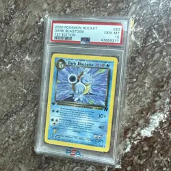 2000 POKEMON ROCKET 1ST EDITION #20 DARK BLASTOISE PSA 10 - Image 1