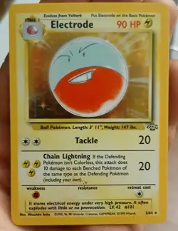 Pokemon TCG Electrode 2/64 Jungle Holo Rare Unlimited 90 HP Mitsuhiro Arita - Image 1